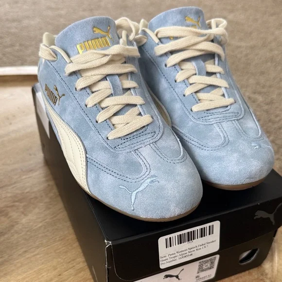 Puma Light Blue and Cream Haute Tropic/ Alpine Snow speedcat Casual Shoes - Picture 6 of 7